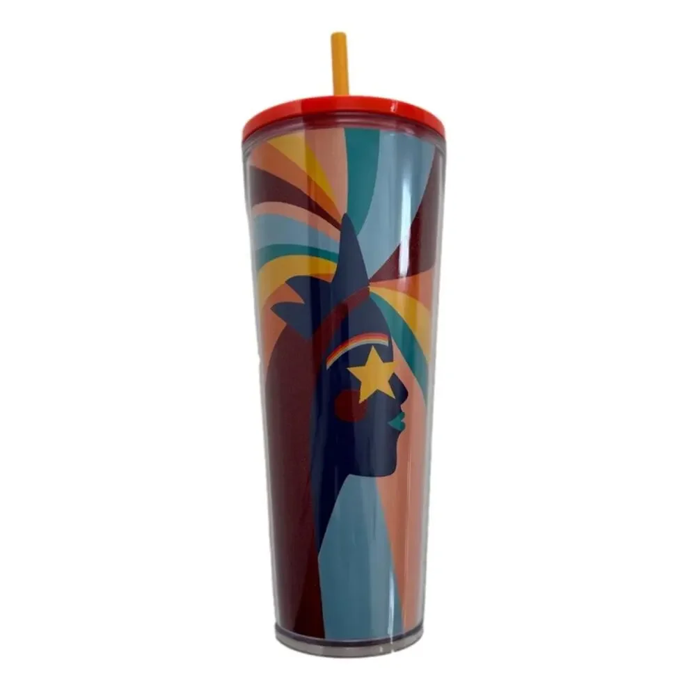 Starbucks 2020 LGBTQ Pride Rainbow Siren Acrylic Venti 24oz Cold Cup Tumbler NEW
